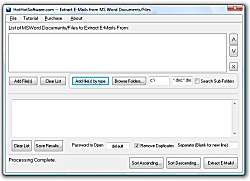 MS Word Extract E-Mail Addresses from Multiple Fil