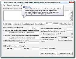 MS Word Extract Data and Text from Multiple Word D