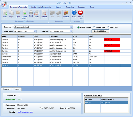 SliQ Invoicing and Quoting