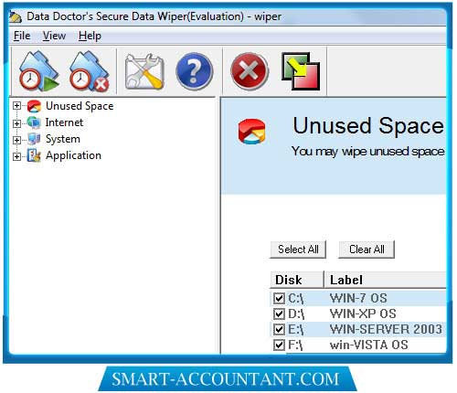 Disk, sanitization, software, remove, deleted, confidential, file, folder, permanently, USB, hard, drive, wiper, utility, completely, erase, windows, internet, temporary, data, NTFS, FAT, partition, application, clear, selected, unused, entire, space