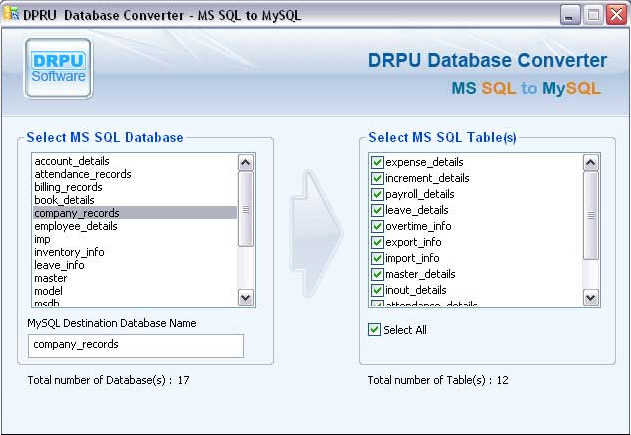 MS SQL, MySQL, conversion, program, transform, DB, records, table, variable, database, migration, software, support, Unicode, structure, multibyte, character, set, primary, foreign, key, constraint, utility, convert, row, column, attribute, data type