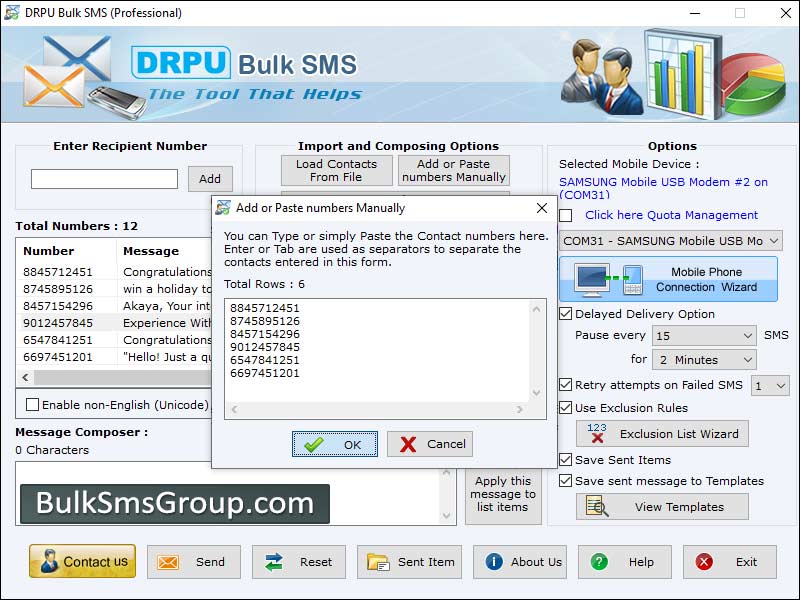 Bulk, sms, application, create, deliver, multiple, messages, group, single, professional, personalized, computer, phone, online, internet, connection, globally, Windows, GSM, cell, device, forward, national, international, network, worldwide