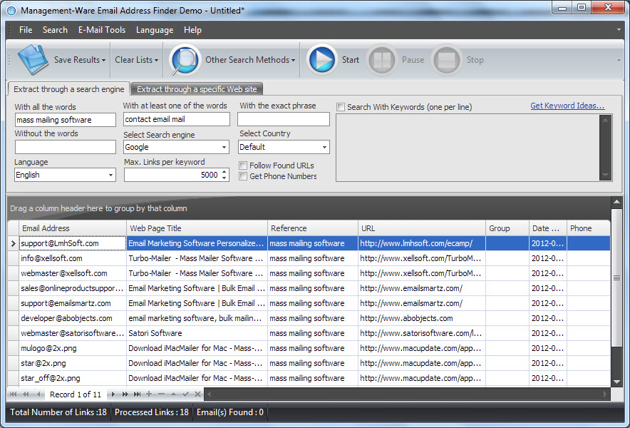 Management Ware Email Address Finder