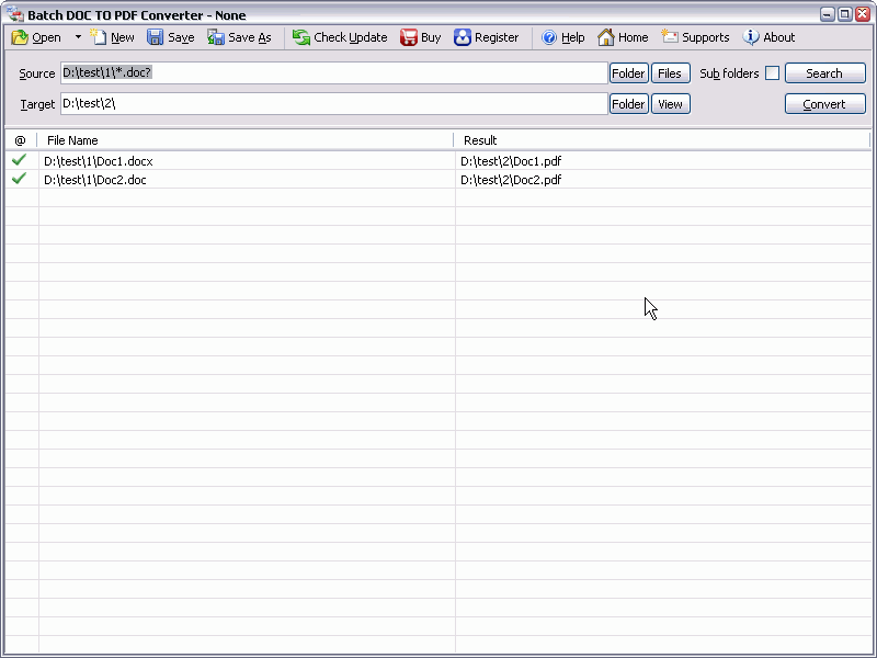 Batch DOC TO PDF Converter