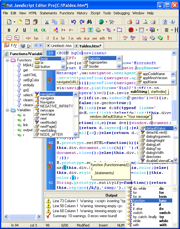 1st JavaScript Editor Pro 3.85
