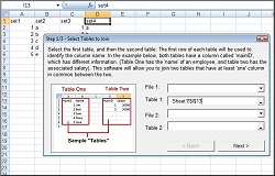 Excel Join Merge or Match Two Tables Software