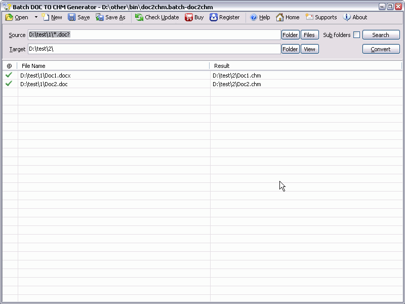 Batch DOC TO CHM Generator