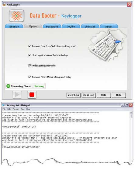 Keystrokes Recording Software