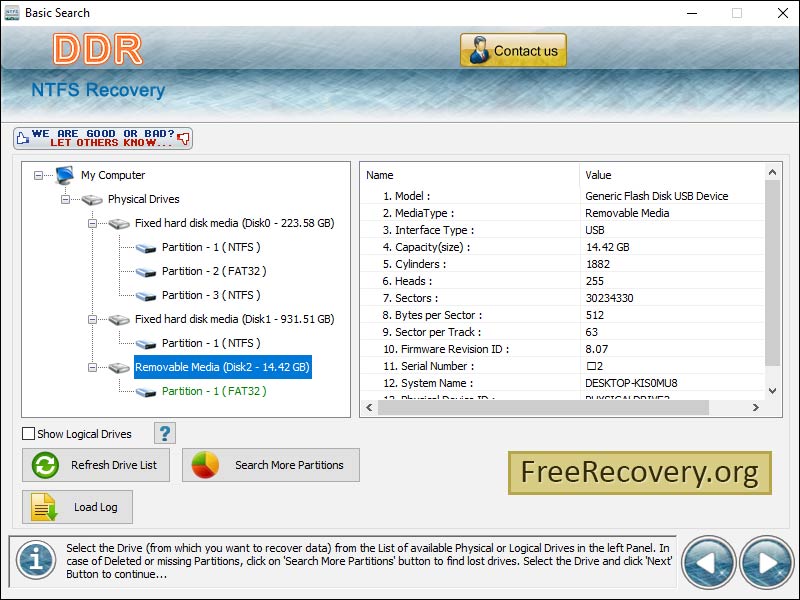 Hard disk drive restoration software, NTFS partition recovery program, files undelete utility, data recovery software, files revealing program, regains erased files folders, partitioned HDD repair software, HDD data undelete program