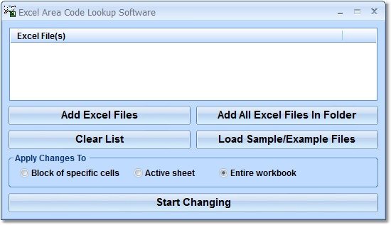 Excel Area Code Lookup Software