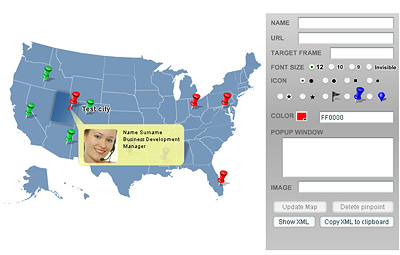 Click-and-Drag Map of USA