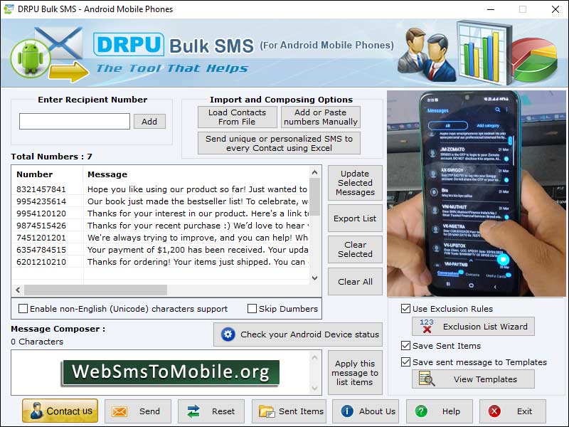 Worldwide messaging application, global sms messaging program, android sms messaging software, bulk messaging application, broadcast unlimited sms, text message sender software, deliver bulk text message, job alert sms sender tool