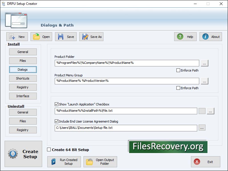 Windows, setup, maker, software, generate, single, executable, installation, package, builder, application, insert, company, product, name, registry, details, Unicode, EULA, EXE, creator, program, merge, text, logo, icon, produce, installer, file