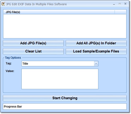 JPG Edit EXIF Data In Multiple Files Software