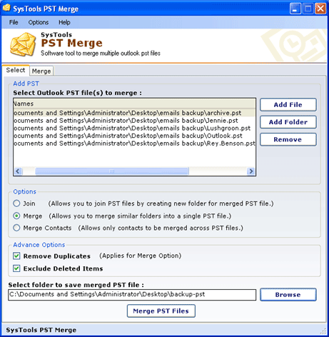 Combine Outlook Contacts List