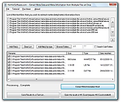 Extract Meta Data and Meta-Information from Multip