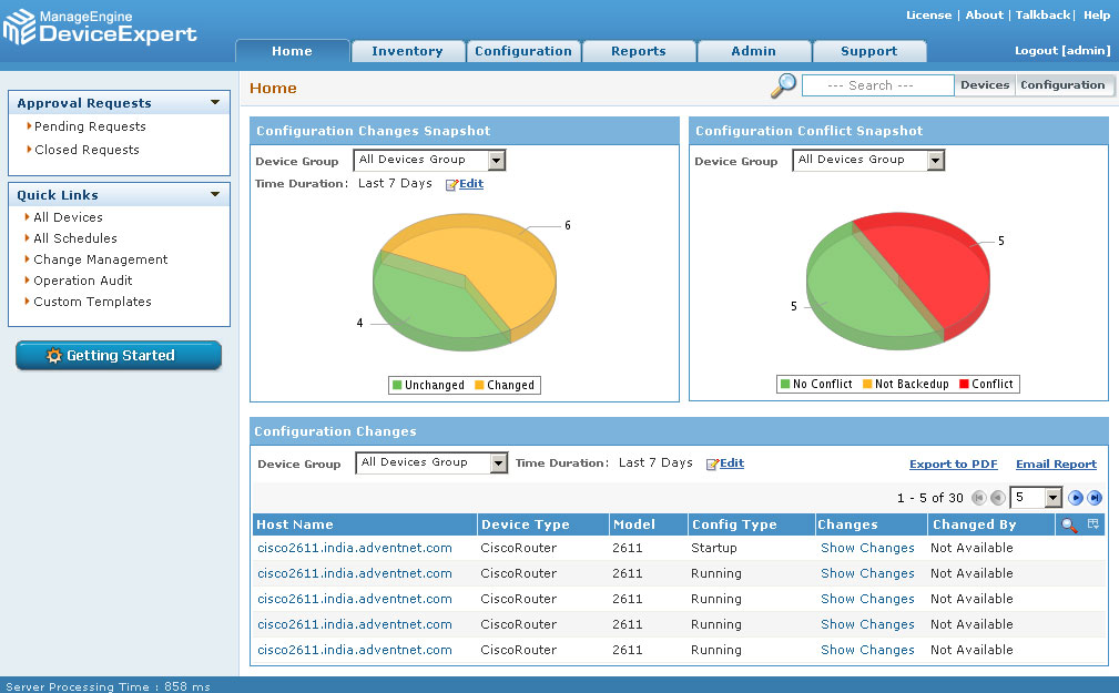ManageEngine DeviceExpert(Network Configuration Ma