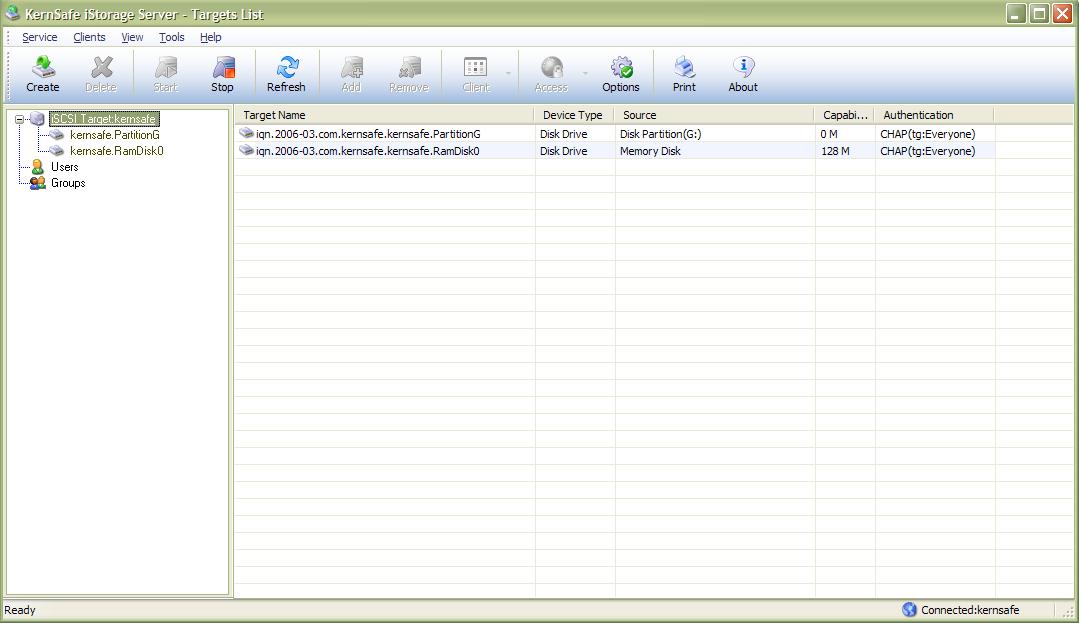 KernSafe iSCSI Target
