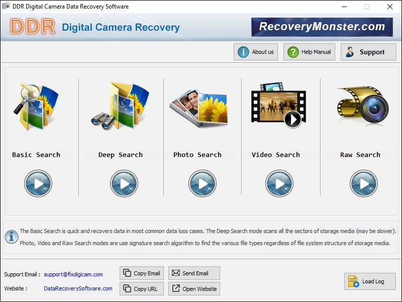 Camera, recovery, software, repair, damaged, snaps, corrupted, video, clips, erased, digital, photographs, formatted, multimedia, pictures, lost, images, storage, media, restoration, utility, retrieve, deleted, file, mpeg, tiff, mov, gif, wmv, bmp