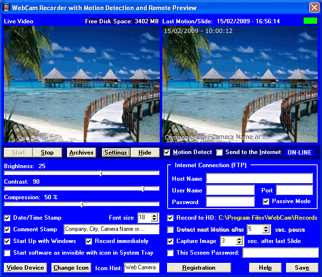 WebCam - Web Camera Security System