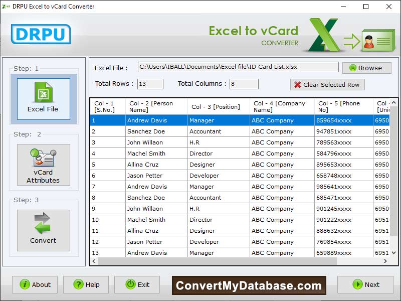 Database, convertor, software, transform, bulk, number, business, document, migrate, social, networking, media, friend, list, transfer, email, address, convert, stored, excel, vCard, format, installing, MS, outlook, computer, laptop, machine