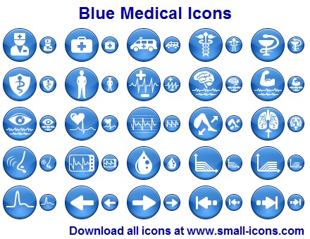 Blue Medical Icons