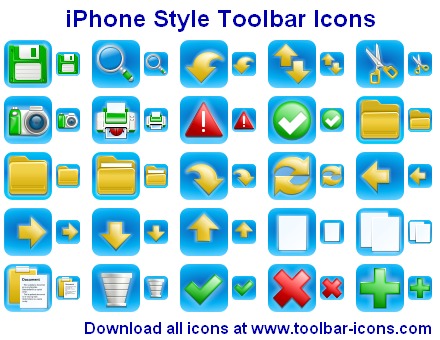 iPhone Style Toolbar Icons
