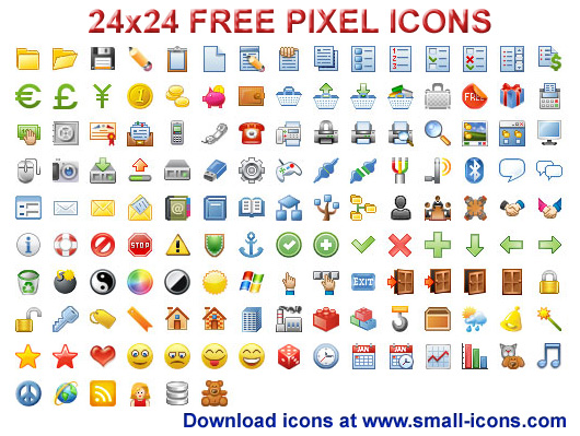 24x24 Free Pixel Icons