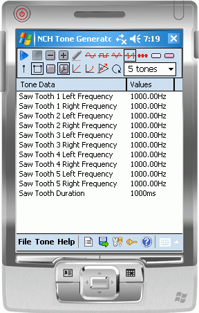 Tone Generator Free for Pocket PC