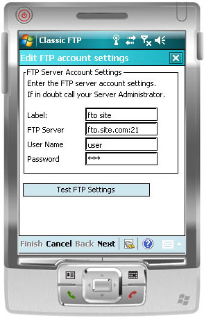 Classic FTP for Windows CE