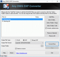 DWG to DXF Converter 2010.2