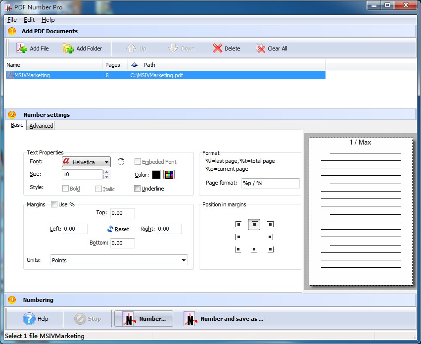 A-PDF Number Pro