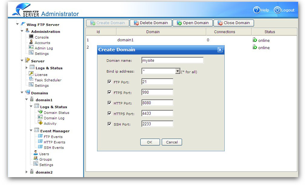 Wing FTP Server For Linux(32 bit)