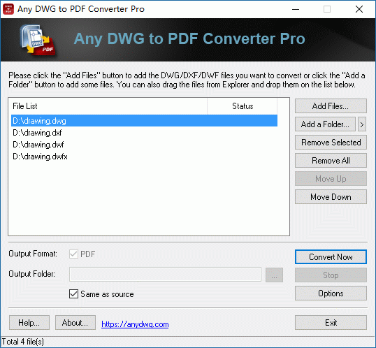 DWG to PDF Converter Pro 2010.3