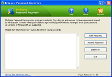 MySpace Password Recovery