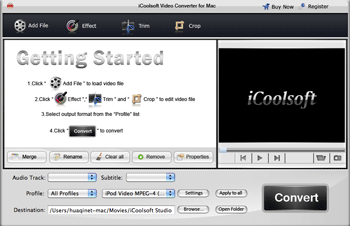 iCoolsoft Video Converter for Mac