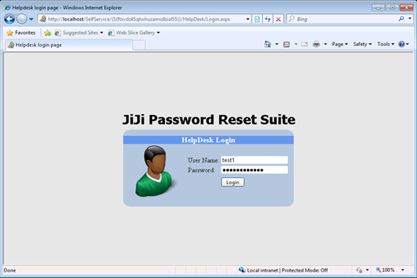 Help Desk Password Reset