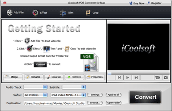 iCoolsoft VOB Converter for Mac