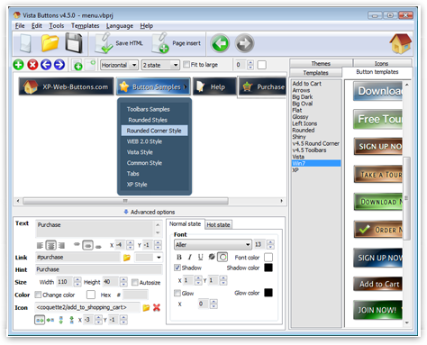 Web Button and Menu Maker