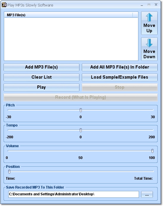 Play MP3s Slowly Software