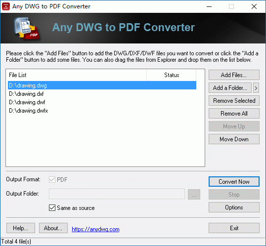 AutoCAD to PDF Converter 2010.5