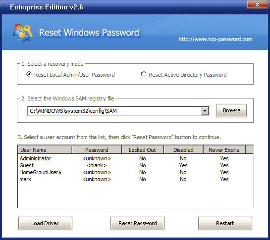 Reset Windows Password