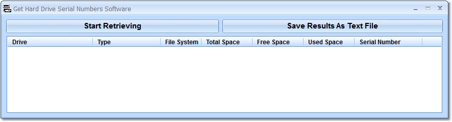 Get Hard Drive Serial Numbers Software