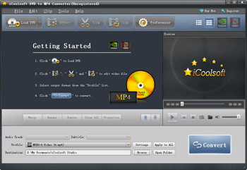 iCoolsoft DVD to MP4 Converter