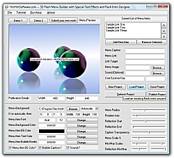 Buy Flash menu builder to make beautiful 3d flash 