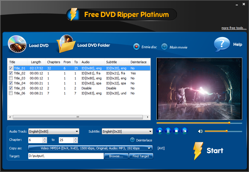 Free DVD Ripper Platinum