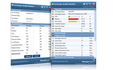 ManageEngine Exchange Health Monitor