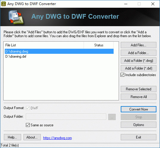 DWG to DWF Converter 2011.1