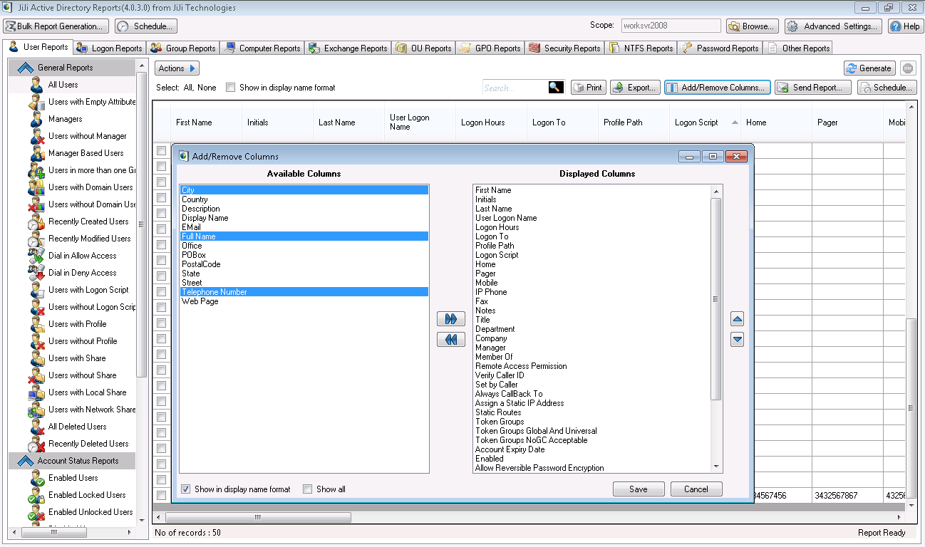 Active Directory Auditing Reports