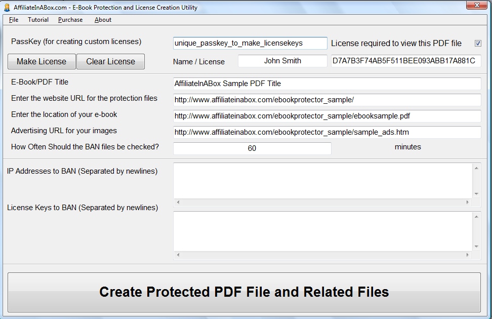 E-Book Protection and License Creation Utility